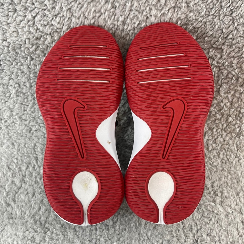 Nike Zoom Assersion Kids 10.5C Black Red Basketball Mid Top Shoes 918384-009 - Picture 7 of 9